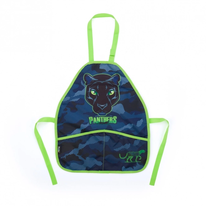 Art Apron for Creative Activities with Panther Design