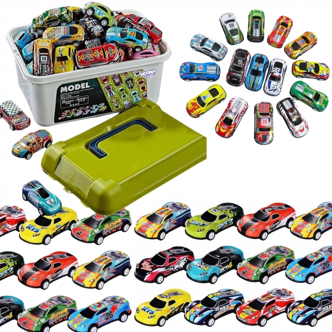 Woopie set of racing cars in a box 50 pcs