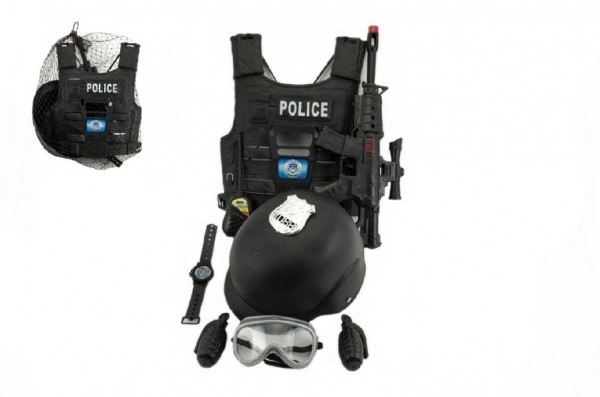 Police Toy Set with Gun and Helmet