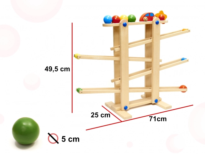 Wooden Ball Ramp XXL Montessori Track