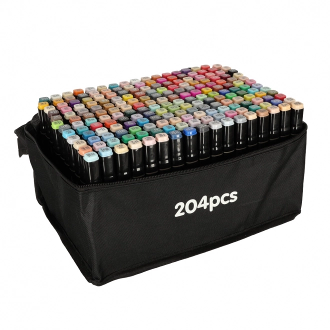 Dual-Tip Alcohol Markers Set with Case