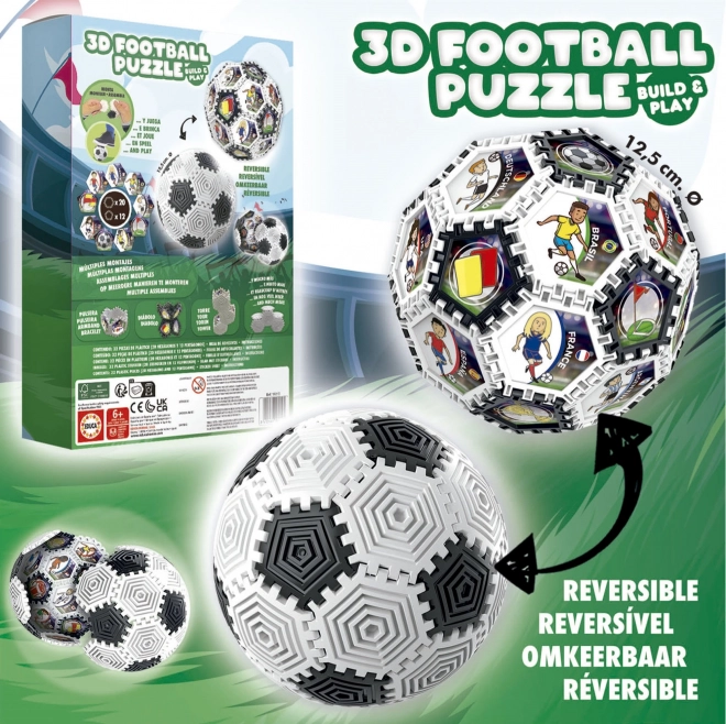 3D puzzel voetbalbal 32 stukjes