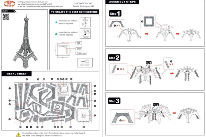 Metal Earth 3D Puzzle Eiffel Tower