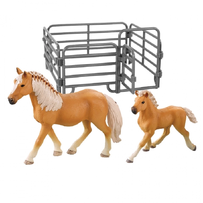 Horse Figurine Set with Light Mane