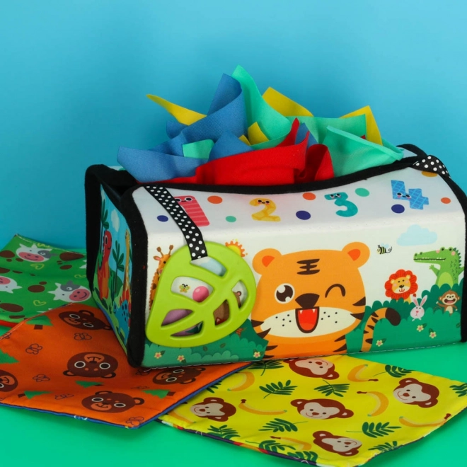 Sensory Montessori Toy with Handkerchiefs and Mat 2 in 1