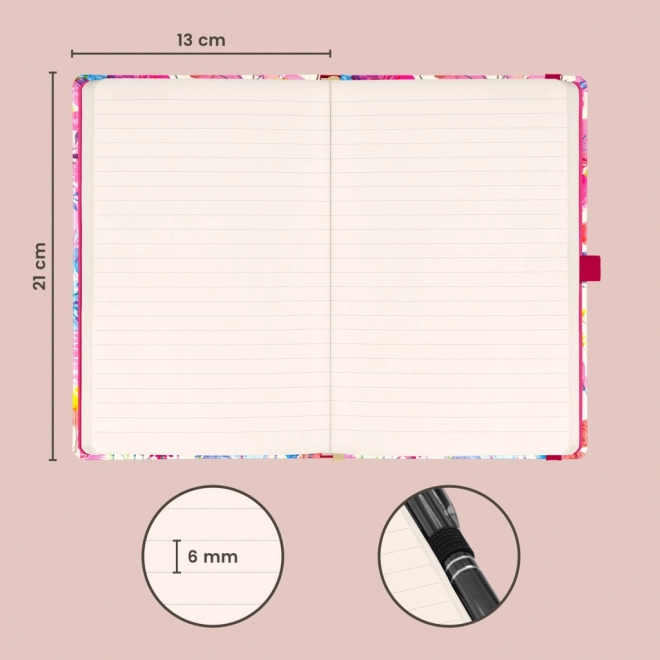 Notique Lined Spring Notebook 13 x 21 cm