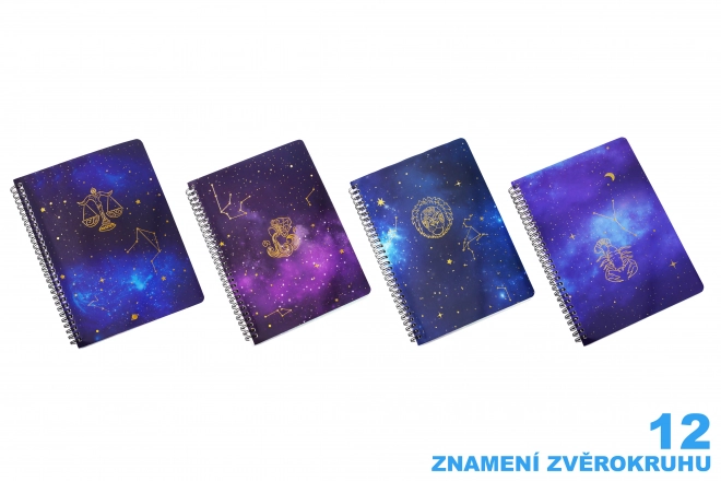 Notebook Spiral Ruled 18x25 cm, 80 Pages - Zodiac – Libra