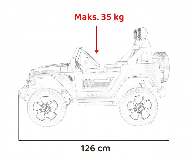 Jeep Wrangler Rubicon baterie pro děti Zelená + Dálkové ovládání + MP3 LED rádio + EVA kola