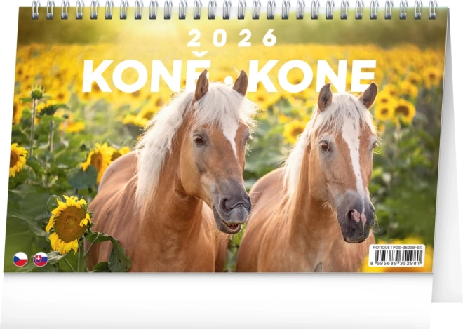 Stolni kalendar Konji 2026 23,1 x 14,5 cm