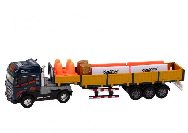 Blue Truck with Trailer 1:24 TIR Toy with Sounds