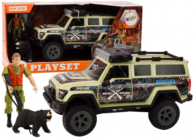 Off-Road Hunter Adventure Vehicle with Bear and Sound Effects