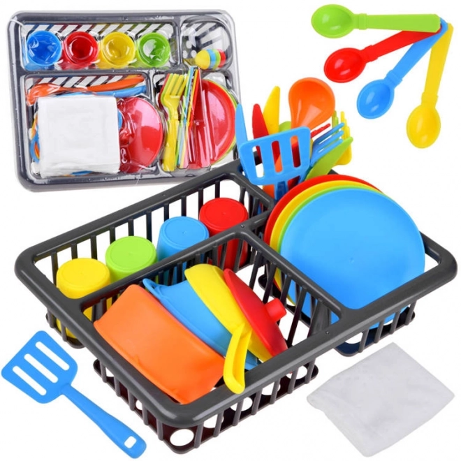 Complete Dish Set with Rack