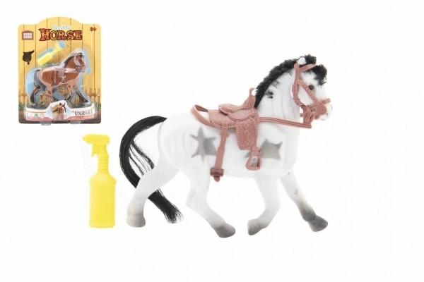 Plastic Horse with Saddle and Accessories