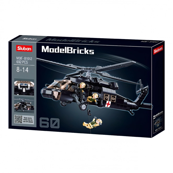 Sluban Black Hawk Medical Helicopter Building Set