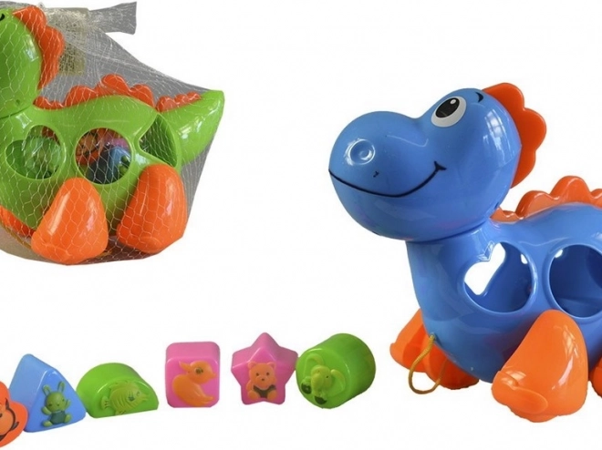 Dinosaur with Blocks 27 cm