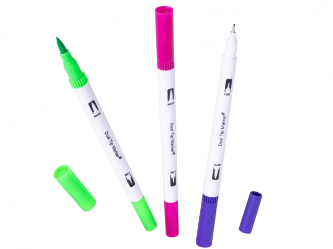 Double-Ended Marker Set in Carrying Case - 100 Colors