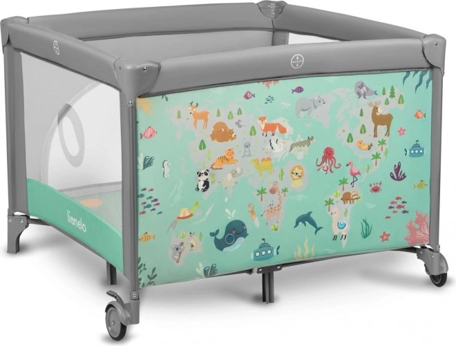 Baby Playpen Grey Green