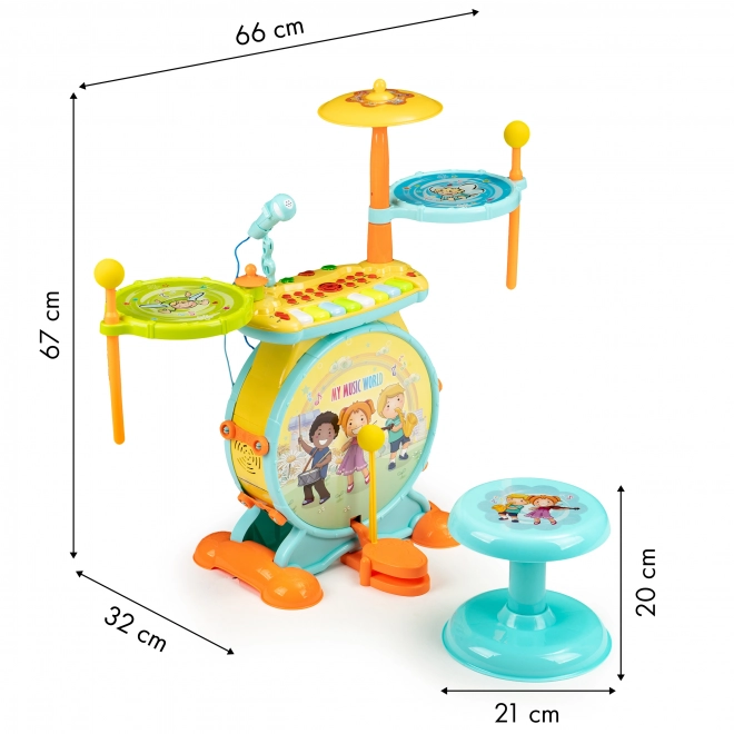 Musical Fun Drums and Organ Set for Kids