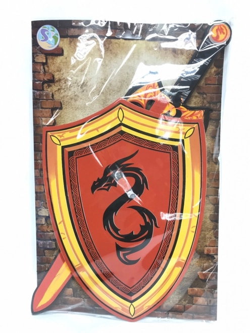 Foam Sword and Shield with Dragon Motif