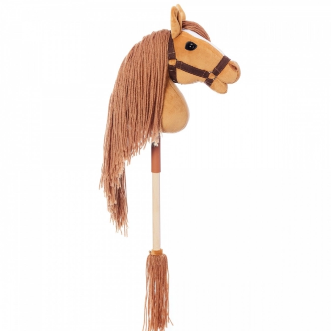 Wooden Horse on a Stick Hobby Horse HOPPIHORSE Chestnut Brown