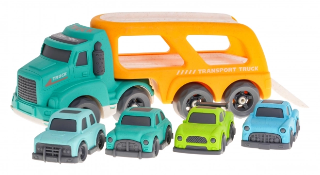 Interactive BIOplastic Tow Truck and Cars for Kids