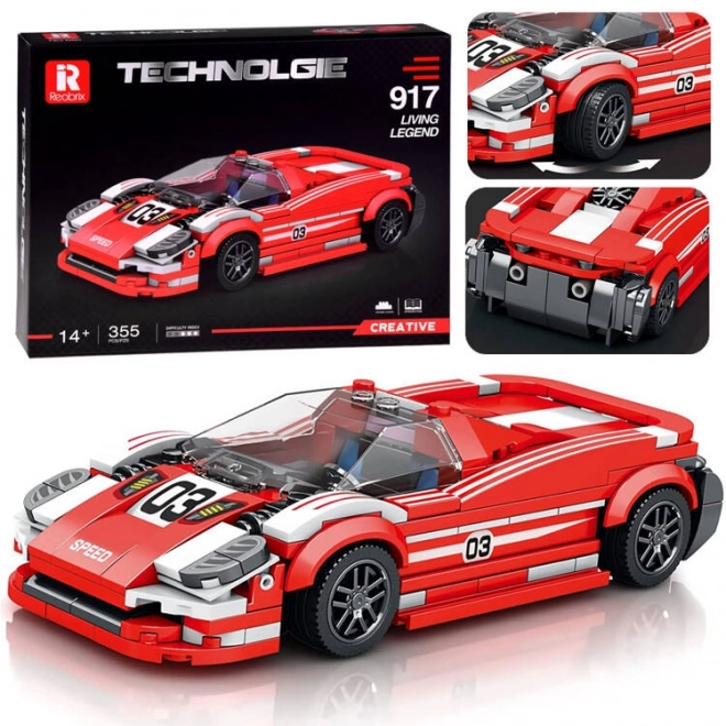 Red Sports Car Building Blocks Set