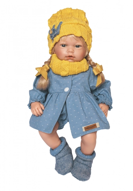 Realistic Baby Doll with Sounds and Soft Cloth Body - 38 cm