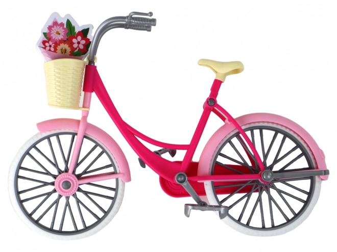 Anlily Cycling Doll with Pink Bicycle Set