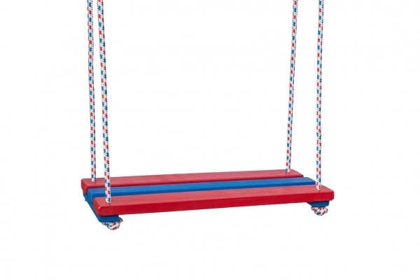 Wooden Swing with Colorful Board