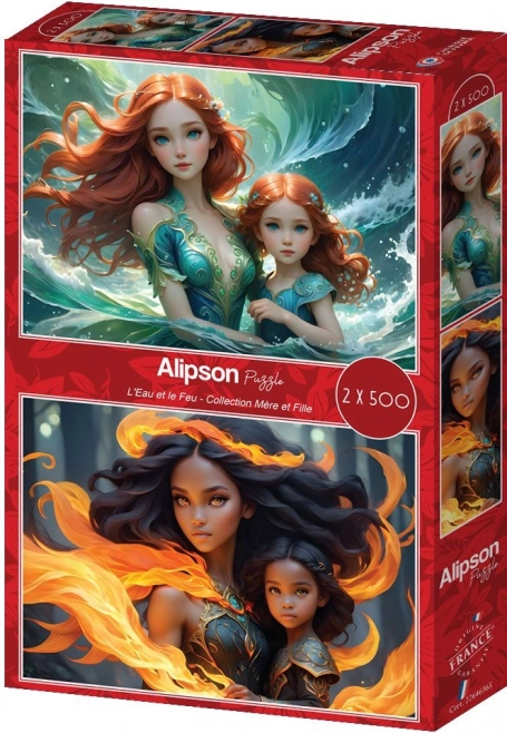ALIPSON Puzzle Madre e Figlia: Acqua e Fuoco 2x500 pezzi