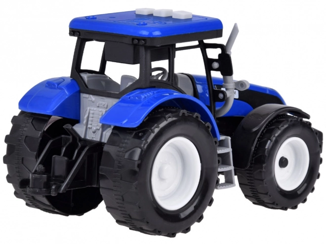 Blue Tractor Toy with Sounds and Lights for Kids