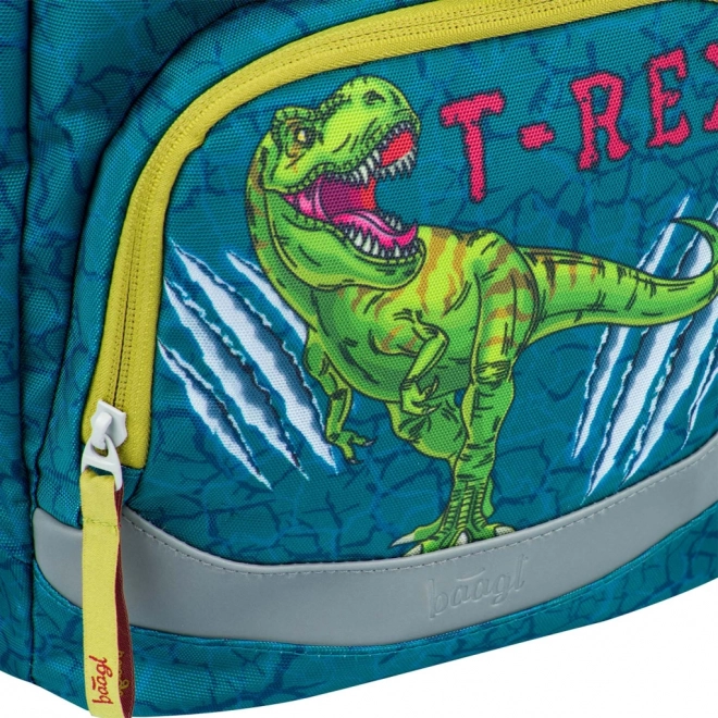 Baagl T-Rex School Backpack Set