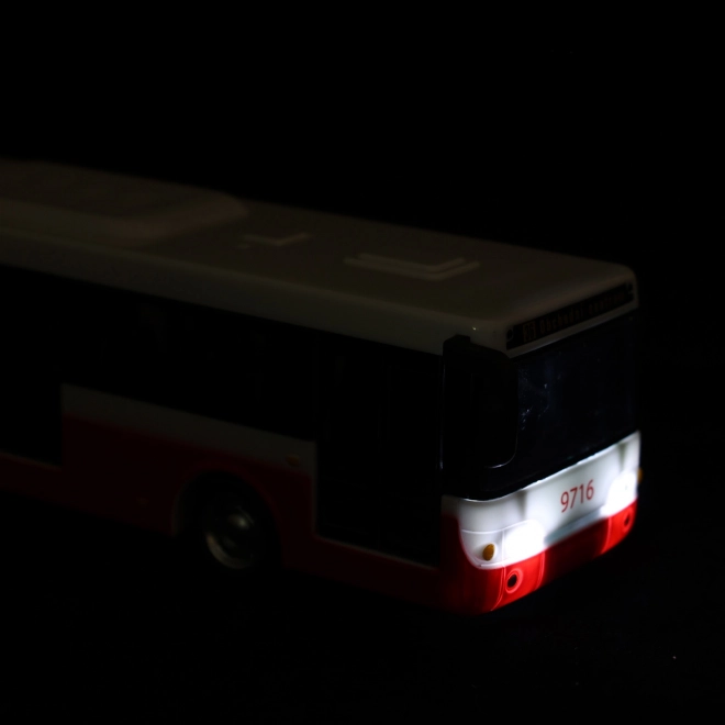 Red Czech Speaking Toy Bus with Light and Sound Effects