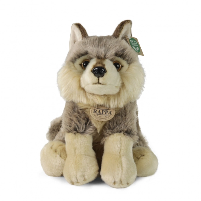 Plush Sitting Wolf Eco-Friendly