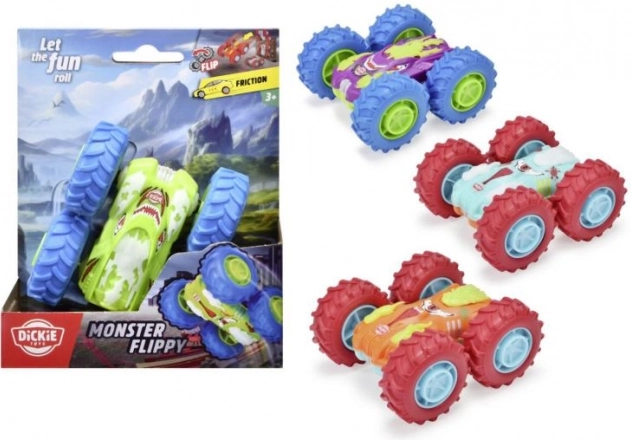Auto Monster flippy pull-back, 10 cm, 4 colors/types
