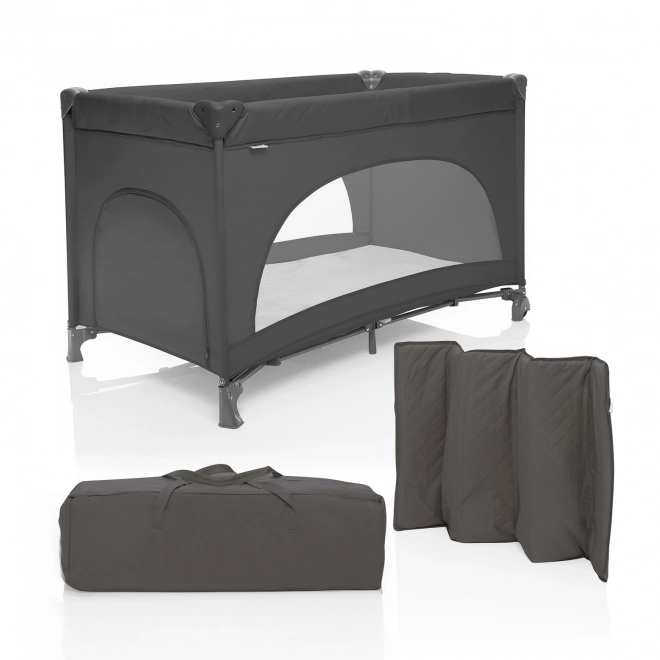 Foldable Travel Cot Lely Antracit Grey