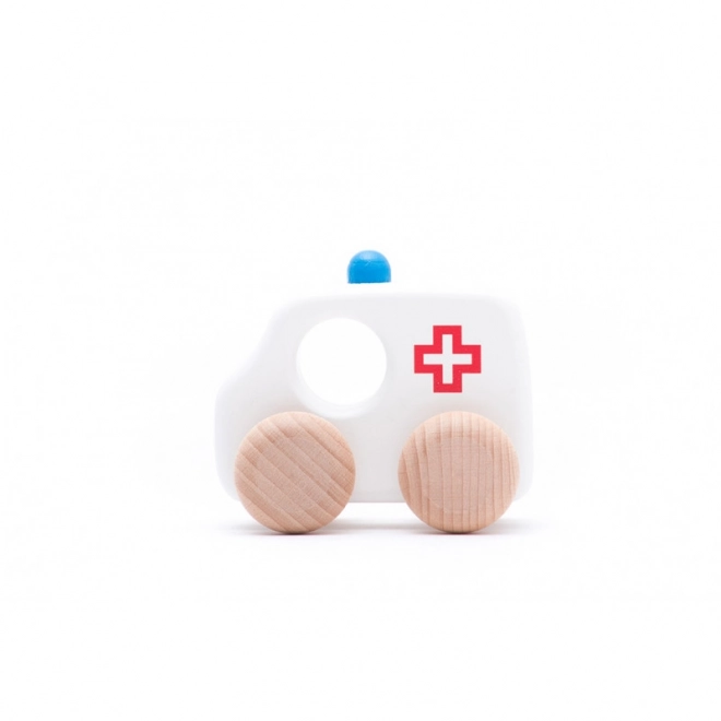 Wooden Rescue Service Toy Car