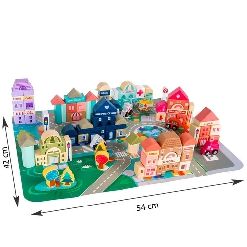 Wooden City Building Blocks Set