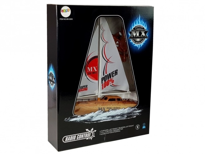 remote controlled sailboat 50cm with steering wheel remote 27 Mhz