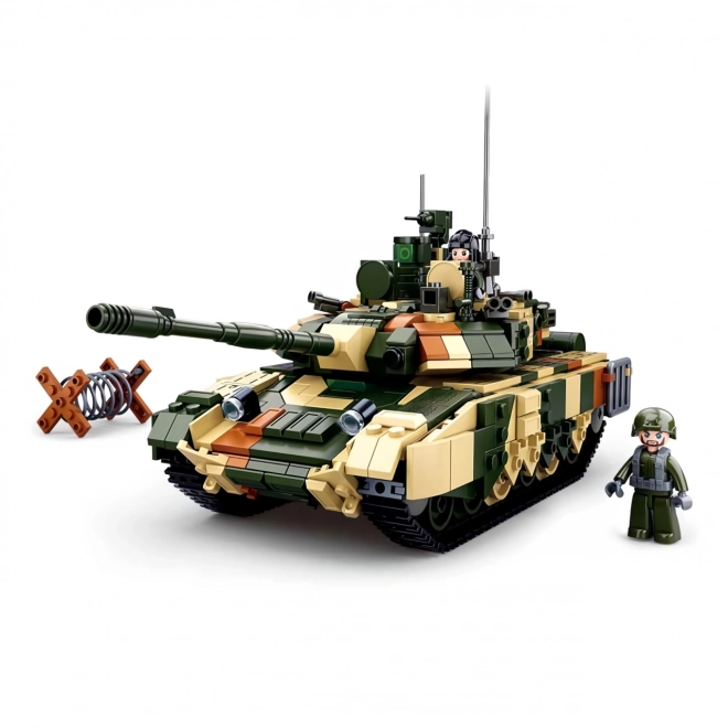 Model bricks T-90 battle tank