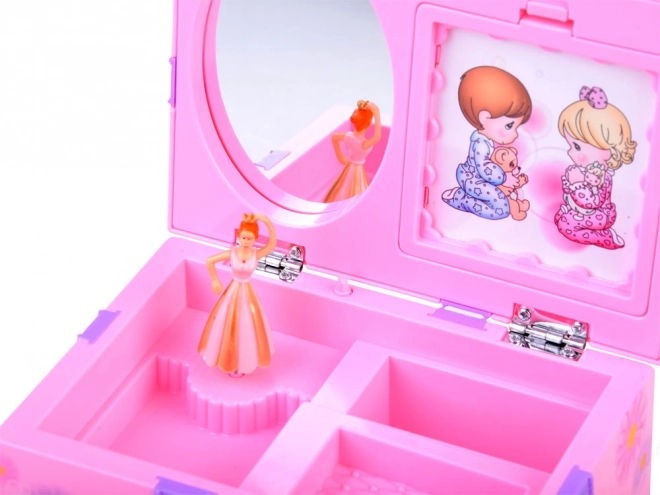 Pink Jewelry Box with Music for Little Girl's Treasures