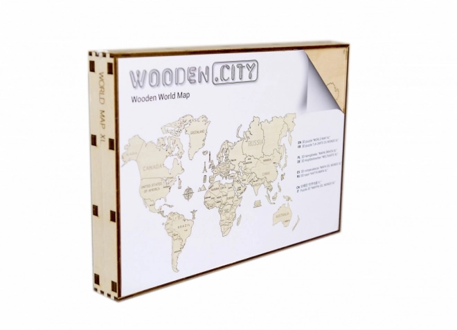 Wooden World Map XL Size