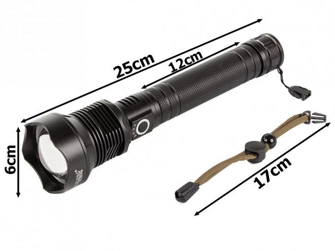 Military Tactical Flashlight with Cree LED XHP90 by Bailong