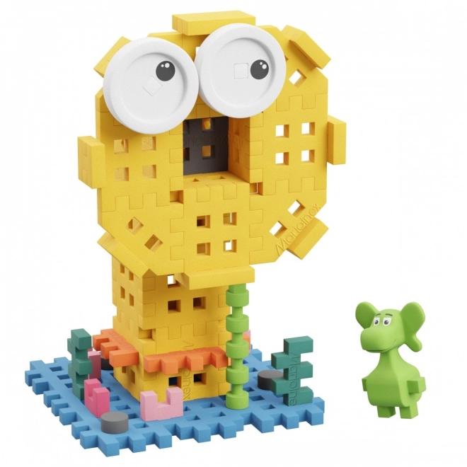 Mini Waffle Diplodok and Sea Mermaid Building Blocks Set