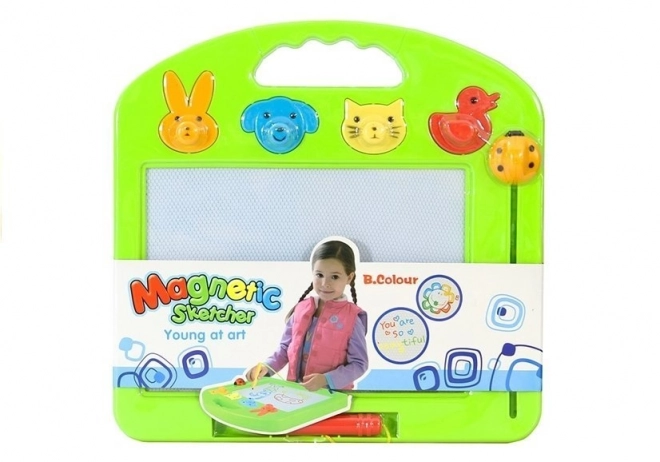 Colorful Magnetic Drawing Board with Animal Stamps