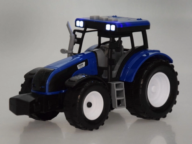 Blue Tractor Toy with Sounds and Lights for Kids