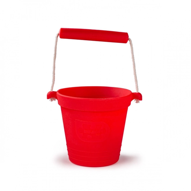 Silicone Beach Bucket by Bigjigs Toys - Red