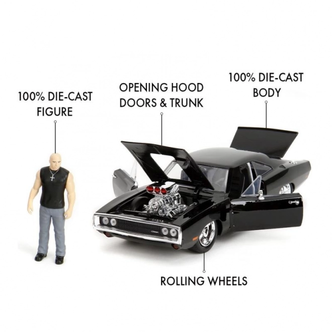 Fast & Furious 1970 Dodge Charger with Dominic Toretto Figure