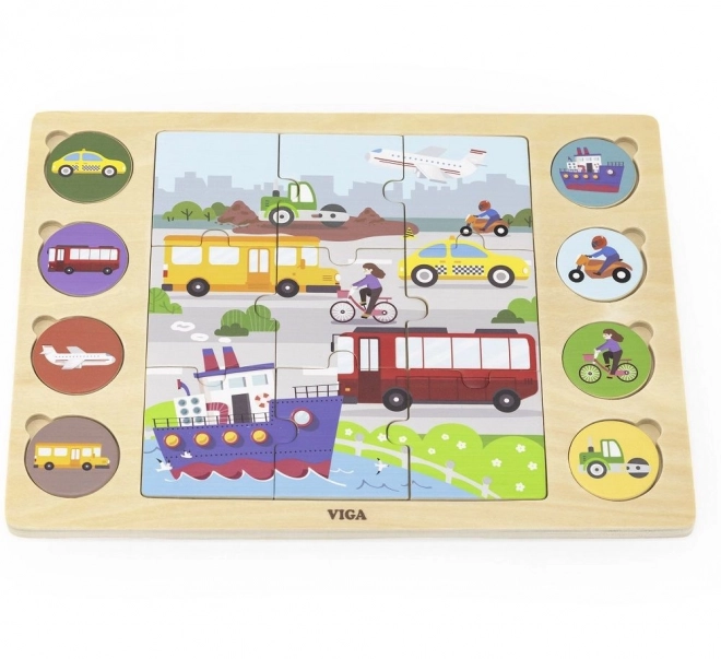 2-in-1 Vehicles Puzzle and Shadow Matching Game