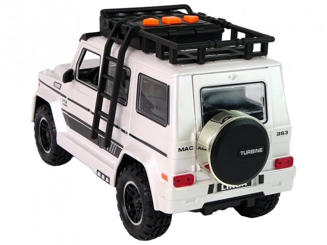 White Off-Road Vehicle with Batteries